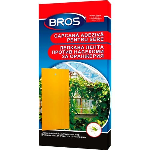 BROS - Anti insecte hârtie adezivă pentru grădini și sere 10 buc