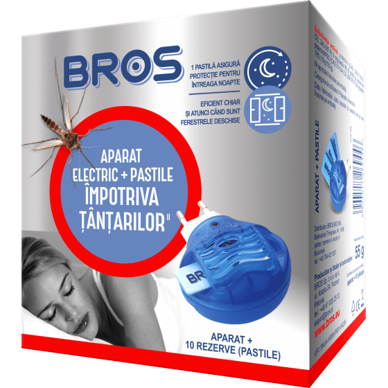 BROS - Țânțari aparat electric cu vaporizator + 10 pastile