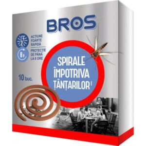 BROS - Țânțari, căpușe spirale fumigene 10 buc.